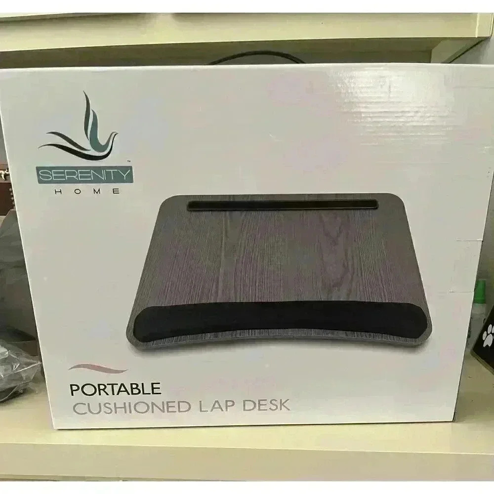 Portable cushioned laptop desk